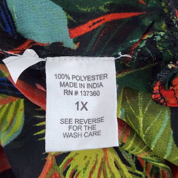 Live 4 Truth Green Floral Kimono NWT Size 1X Floral Boho Kimono - Picture 11 of 12